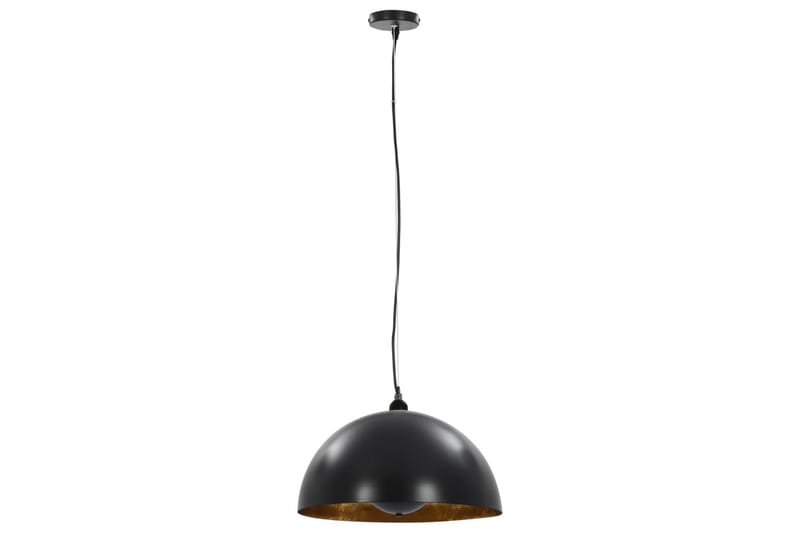 Loftslamper 2 Stk. Halvkugle 40 Cm E27 Sort Og Guldfarvet - Sort - Loftlampe køkken - Vindueslampe hængende - Vindueslampe - Pendellamper & hængelamper - Soveværelse lampe - Stuelampe