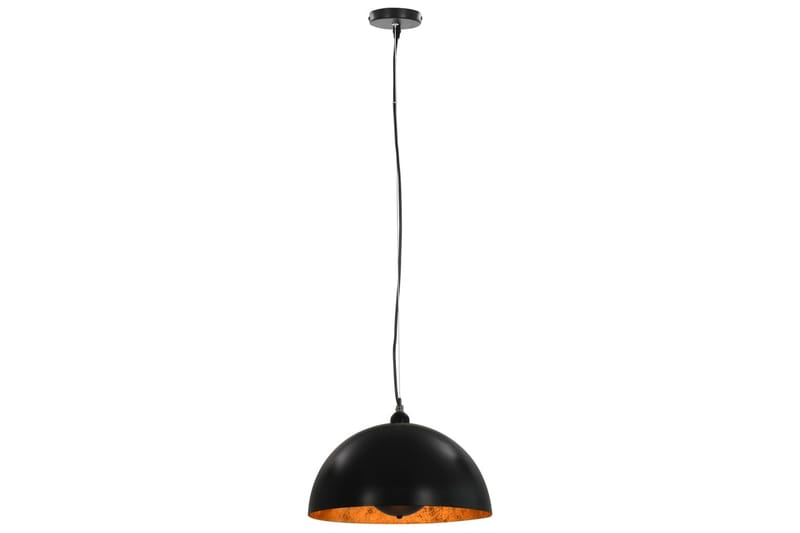 Loftslamper 2 Stk. Halvkugle 40 Cm E27 Sort Og Guldfarvet - Sort - Loftlampe køkken - Vindueslampe hængende - Vindueslampe - Pendellamper & hængelamper - Soveværelse lampe - Stuelampe