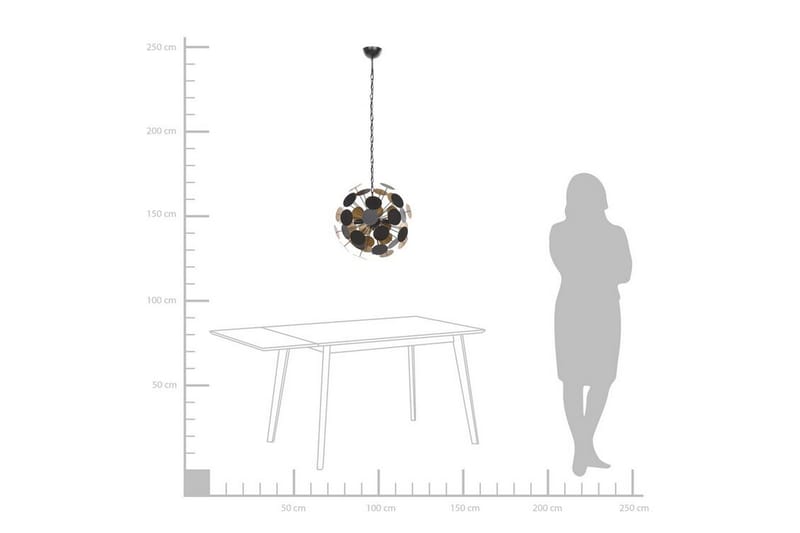 Maritsara Loftlampe - Sort/Guld - Loftlampe køkken - Vindueslampe hængende - Vindueslampe - Pendellamper & hængelamper - Soveværelse lampe - Stuelampe
