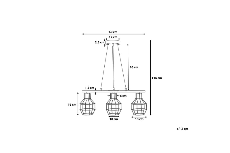 Orne Loftlampe 60 cm - Kobber - Loftlampe køkken - Vindueslampe hængende - Vindueslampe - Pendellamper & hængelamper - Soveværelse lampe - Stuelampe