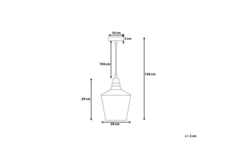 Santon Loftslampe 20 cm - Gennemsigtig - Loftlampe køkken - Vindueslampe hængende - Vindueslampe - Pendellamper & hængelamper - Soveværelse lampe - Stuelampe