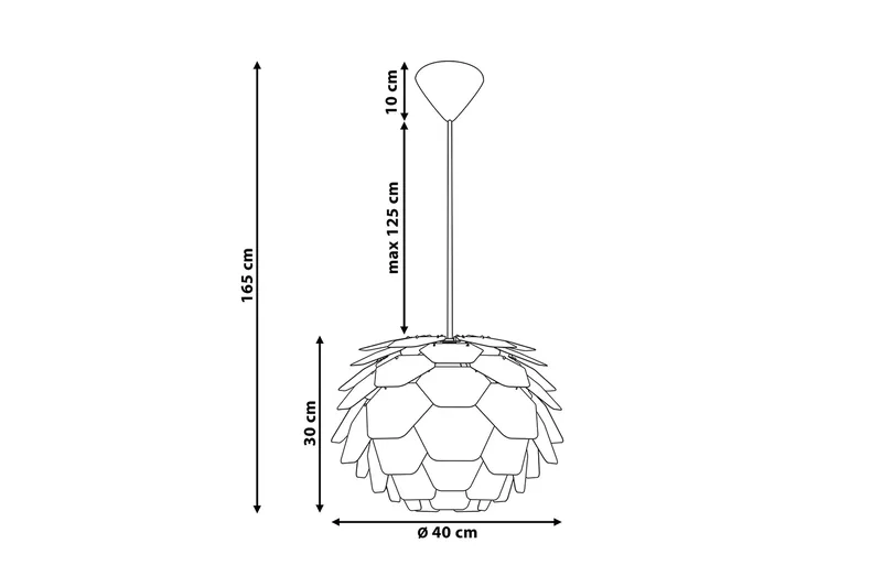 Segre Loftslampe 40 cm - Sort - Belysning - Lamper & indendørsbelysning - Loftlampe - Pendellamper & hængelamper