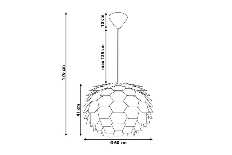 Segre Loftslampe 60 cm - Guld - Loftlampe køkken - Vindueslampe hængende - Vindueslampe - Pendellamper & hængelamper - Soveværelse lampe - Stuelampe