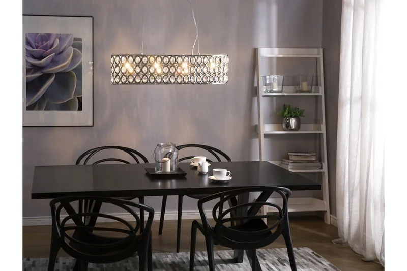 Tenna L Loftslampe 81 cm, Sølv