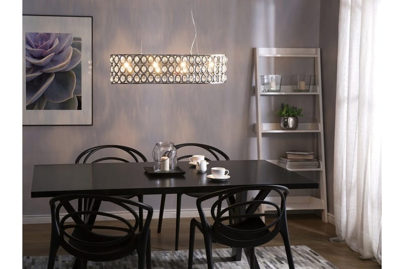 Tenna L Loftslampe 81 cm, Sølv