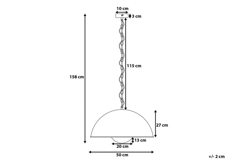 Thames Ii Loftslampe 50 cm - Sort - Belysning - Lamper & indendørsbelysning - Loftlampe - Pendellamper & hængelamper