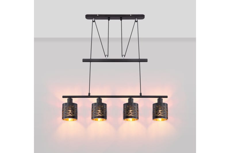 Tunno Pendel 4 Lamper Sort - Globo Lighting - Loftlampe køkken - Vindueslampe hængende - Vindueslampe - Pendellamper & hængelamper - Soveværelse lampe - Stuelampe