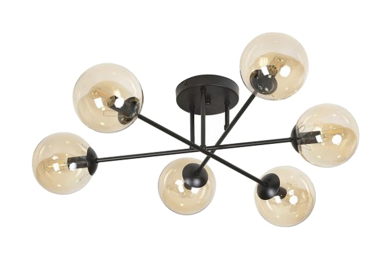 Brendi 6B plafond Sort - Scandinavian Choice - Plafond - Stuelampe - Soveværelse lampe
