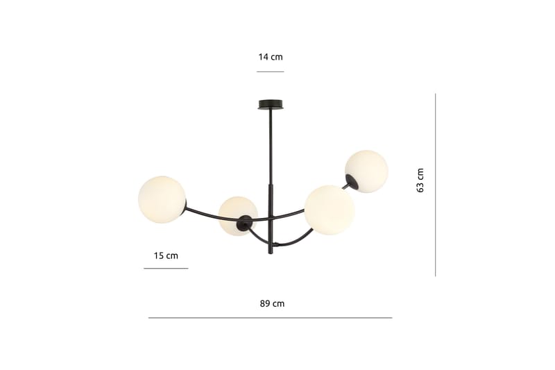 Hunter 4 plafond Sort - Scandinavian Choice - Plafond - Stuelampe - Soveværelse lampe