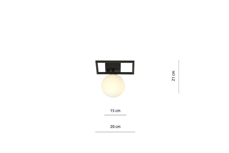 Imago 1E plafond Sort - Scandinavian Choice - Plafond - Stuelampe - Soveværelse lampe
