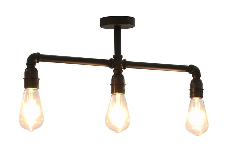 Loftlampe 3 X E27-Pærer Sort - Sort - Belysning - Lamper & indendørsbelysning - Loftlampe - Plafond