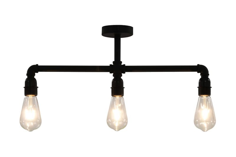 Loftlampe 3 X E27-Pærer Sort - Sort - Belysning - Lamper & indendørsbelysning - Loftlampe - Plafond