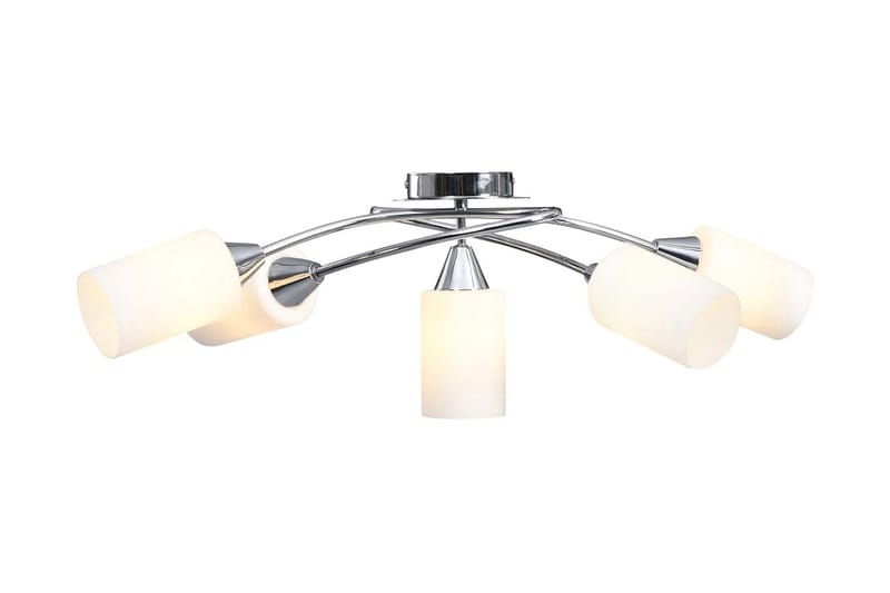 Loftlampe Med Keramiske Lampeskærme Til 5 E14-Pærer Hvid - Plafond - Stuelampe - Soveværelse lampe