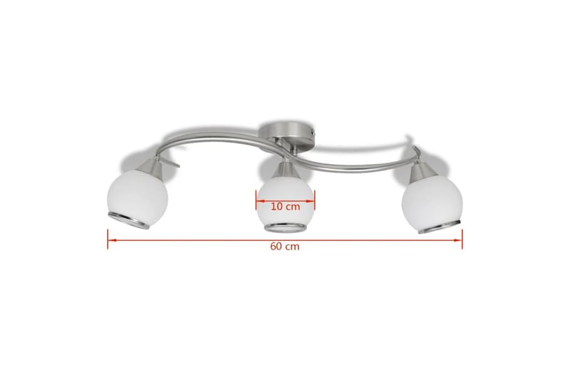 Loftslampe Med Glasskærme Bølget 3 E14 Pærer - Hvid - Belysning - Lamper & indendørsbelysning - Loftlampe - Plafond