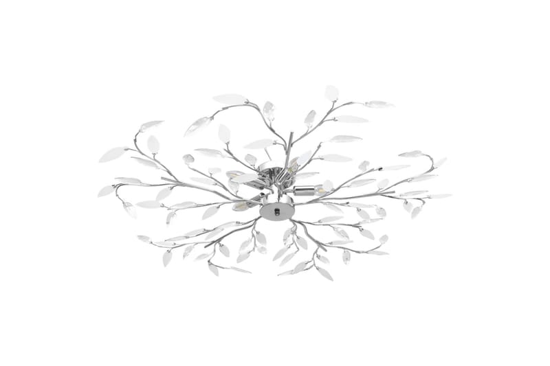 Loftslampe Med Krystalblade Akryl Til 5 E14-Pærer Hvid - Belysning - Lamper & indendørsbelysning - Loftlampe - Plafond