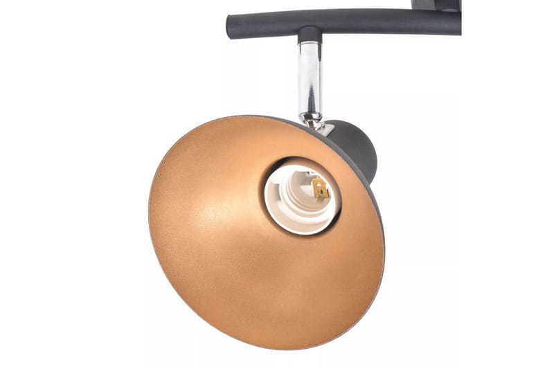 Loftslampe Til 2 Pærer E27 Sort Og Guldfarvet - Flerfarvet - Belysning - Lamper & indendørsbelysning - Loftlampe - Plafond