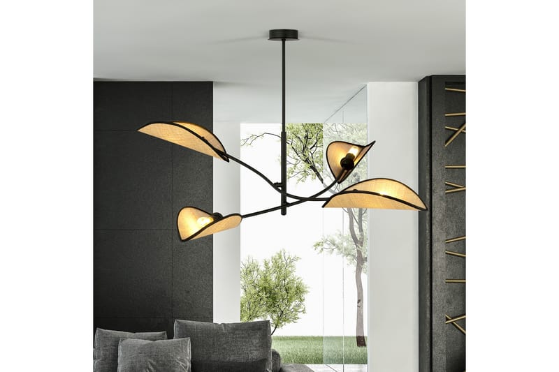 Lotus 4 plafond Sort - Scandinavian Choice - Plafond - Stuelampe - Soveværelse lampe
