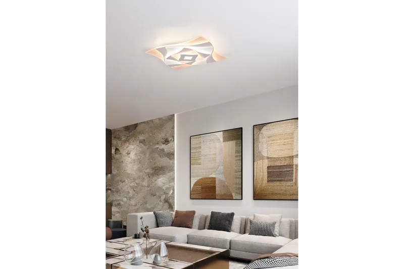Trio Lighting Akita LED Taklampe Matt Hvit - Belysning - Lamper & indendørsbelysning - Loftlampe - Plafond
