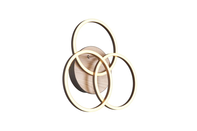 Trio Lighting Circle LED Loftlampe Matsort/Træ - Belysning - Lamper & indendørsbelysning - Loftlampe - Plafond