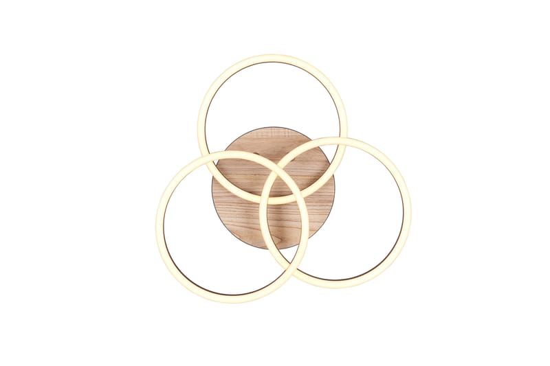 Trio Lighting Circle LED Loftlampe Matsort/Træ - Belysning - Lamper & indendørsbelysning - Loftlampe - Plafond