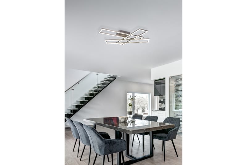 Trio Lighting Corso LED Loftlampe Børstet Stål - Belysning - Lamper & indendørsbelysning - Loftlampe - Plafond