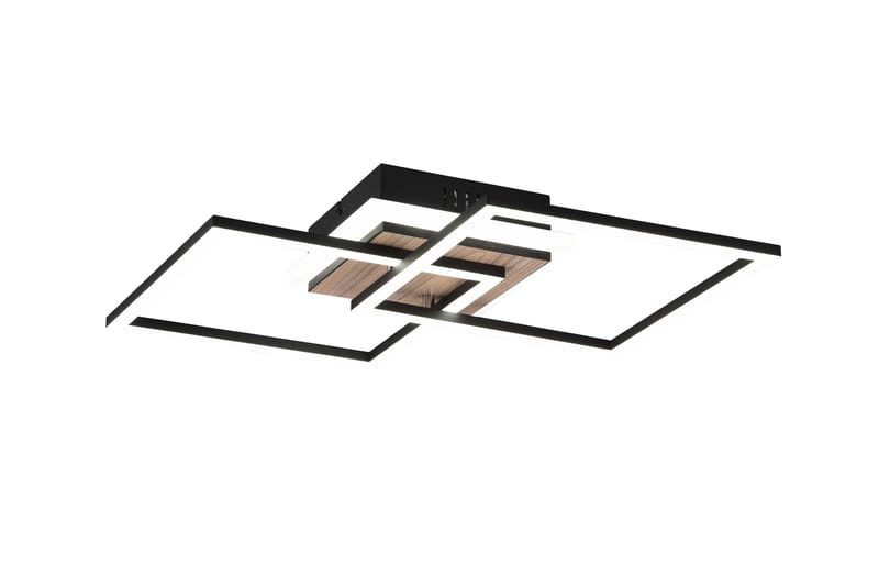 Trio Lighting Giro LED Loftlampe Firkantet Matsort/Træ - Belysning - Lamper & indendørsbelysning - Loftlampe - Plafond