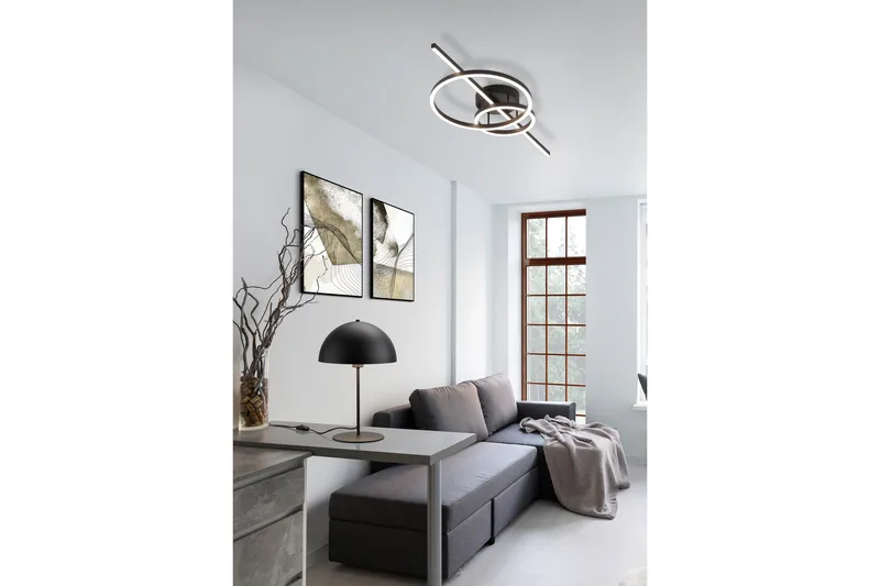 Trio Lighting Montilla LED Loftlampe Matsort - Belysning - Lamper & indendørsbelysning - Loftlampe - Plafond