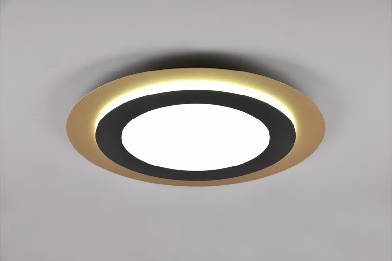Trio Lighting Morgan LED Loftlampe 45 cm Matsort/Guld - Belysning - Lamper & indendørsbelysning - Loftlampe - Plafond