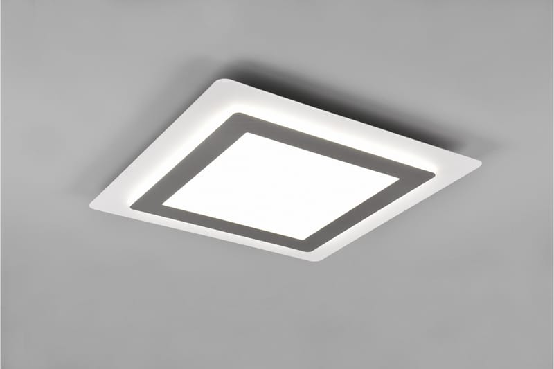Trio Lighting Morgan LED Loftlampe 45x45 cm Hvid/Børstet Stål - Belysning - Lamper & indendørsbelysning - Loftlampe - Plafond