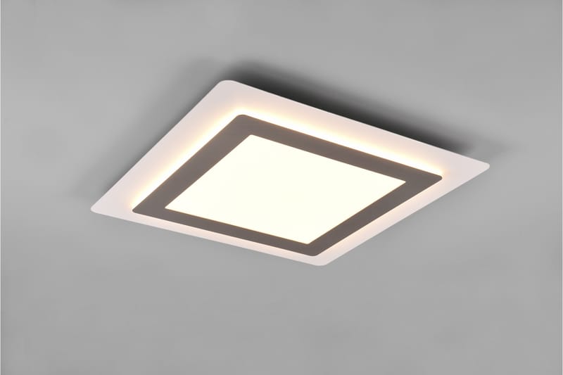 Trio Lighting Morgan LED Loftlampe 45x45 cm Hvid/Børstet Stål - Belysning - Lamper & indendørsbelysning - Loftlampe - Plafond