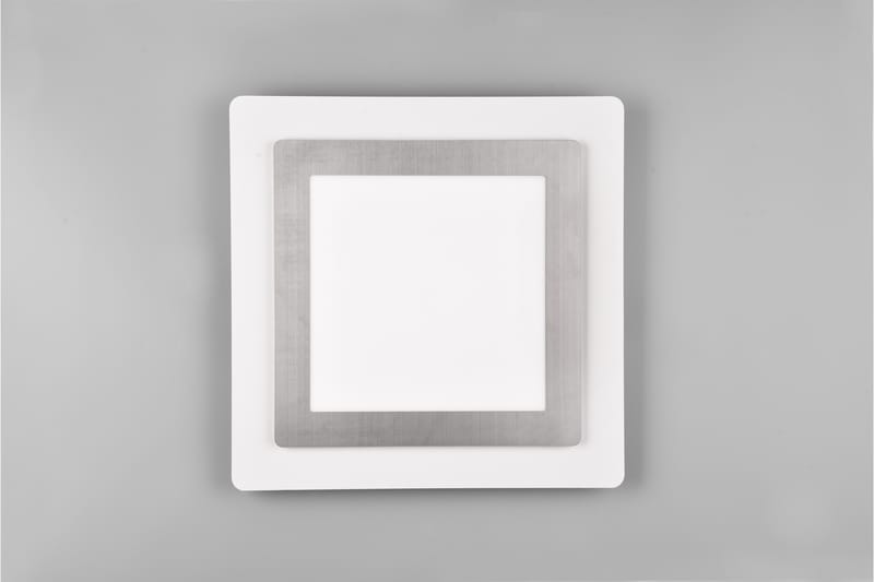 Trio Lighting Morgan LED Loftlampe 45x45 cm Hvid/Børstet Stål - Belysning - Lamper & indendørsbelysning - Loftlampe - Plafond