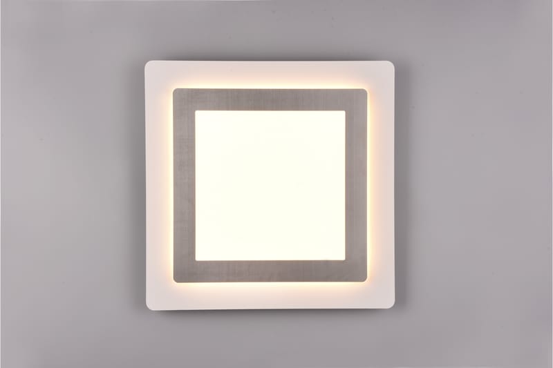 Trio Lighting Morgan LED Loftlampe 45x45 cm Hvid/Børstet Stål - Belysning - Lamper & indendørsbelysning - Loftlampe - Plafond