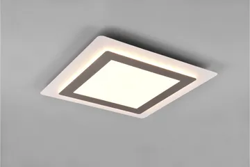 Trio Lighting Morgan LED Loftlampe 45x45 cm Hvid/Børstet Stål - Belysning - Lamper & indendørsbelysning - Loftlampe - Plafond