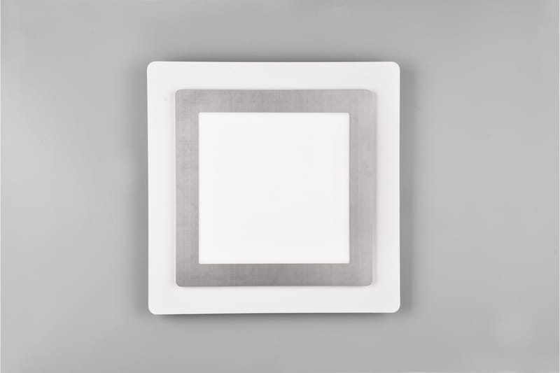 Trio Lighting Morgan LED Loftlampe 45x45 cm Hvid/Børstet Stål - Belysning - Lamper & indendørsbelysning - Loftlampe - Plafond