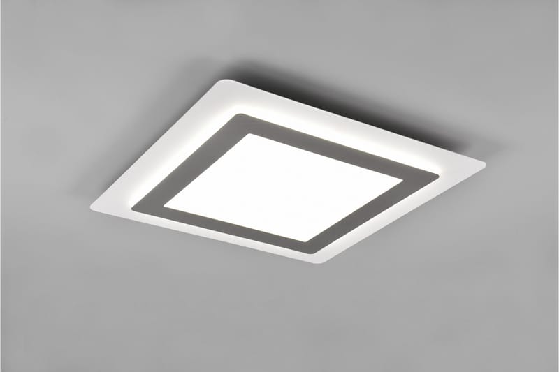 Trio Lighting Morgan LED Loftlampe 45x45 cm Hvid/Børstet Stål - Belysning - Lamper & indendørsbelysning - Loftlampe - Plafond