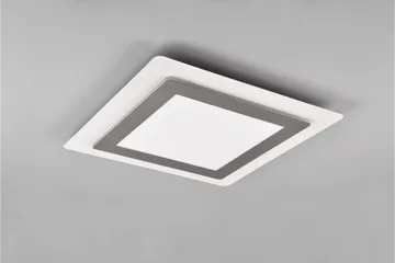 Trio Lighting Morgan LED Loftlampe 45x45 cm Hvid/Børstet Stål - Belysning - Lamper & indendørsbelysning - Loftlampe - Plafond