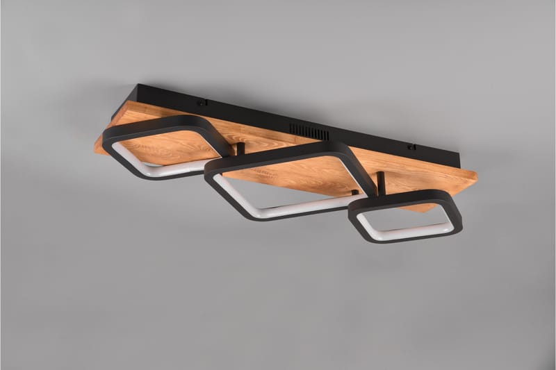 Trio Lighting Rama LED Loftlampe 3L Matsort/Træ - Belysning - Lamper & indendørsbelysning - Loftlampe - Plafond