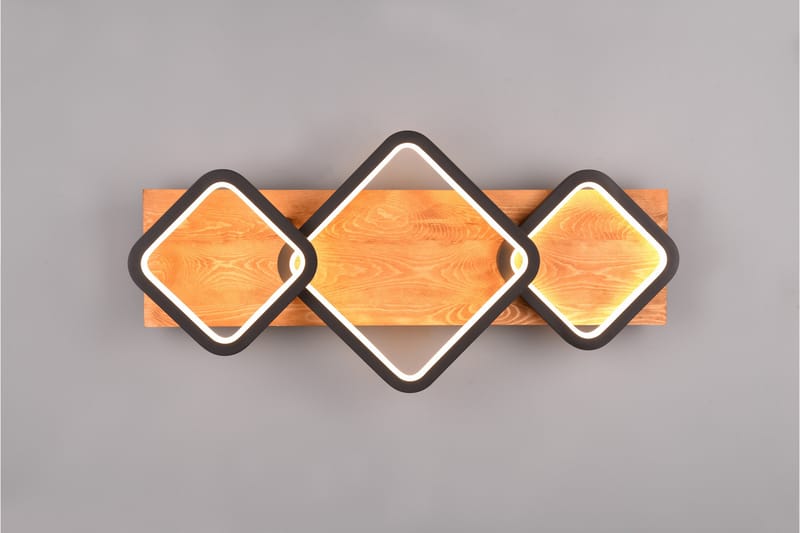 Trio Lighting Rama LED Loftlampe 3L Matsort/Træ - Belysning - Lamper & indendørsbelysning - Loftlampe - Plafond