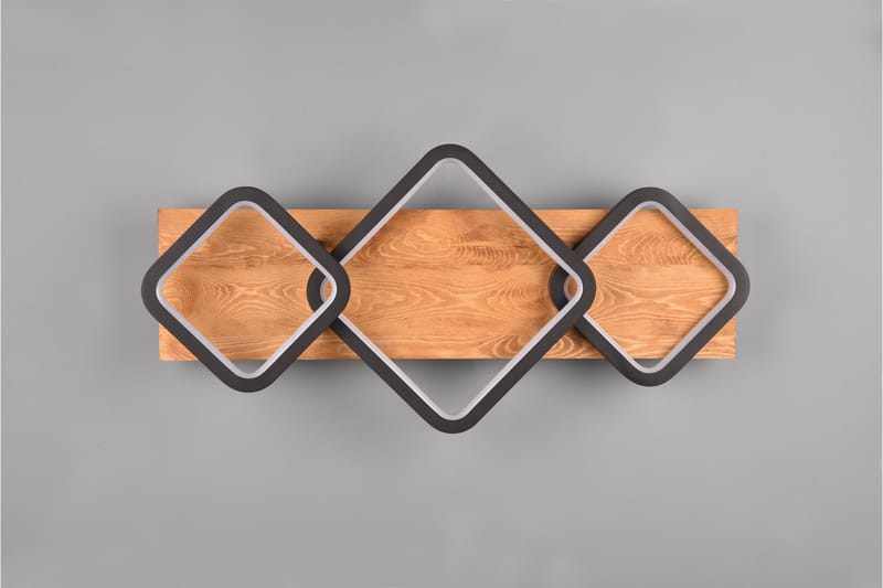 Trio Lighting Rama LED Loftlampe 3L Matsort/Træ - Belysning - Lamper & indendørsbelysning - Loftlampe - Plafond