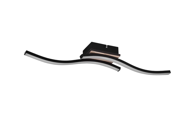 Trio Lighting Route LED Loftlampe 2L Matsort/Træ - Belysning - Lamper & indendørsbelysning - Loftlampe - Plafond