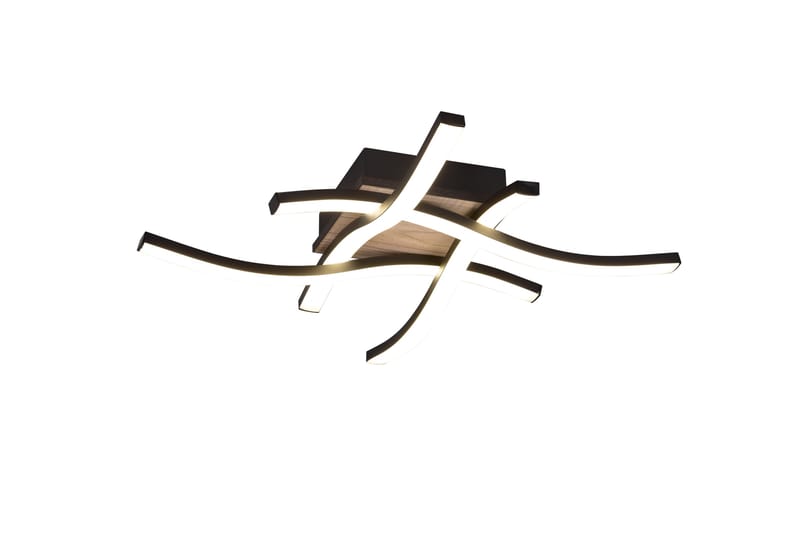 Trio Lighting Route LED Loftlampe 4L Matsort/Træ - Belysning - Lamper & indendørsbelysning - Loftlampe - Plafond
