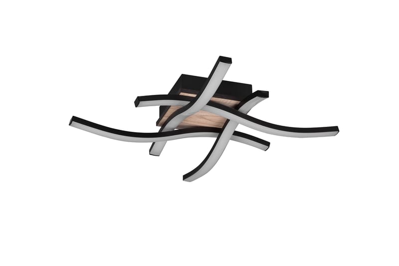 Trio Lighting Route LED Loftlampe 4L Matsort/Træ - Belysning - Lamper & indendørsbelysning - Loftlampe - Plafond