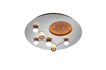 Trio Lighting Zodiac LED Loftlampe Børstet Stål - Belysning - Lamper & indendørsbelysning - Loftlampe - Plafond