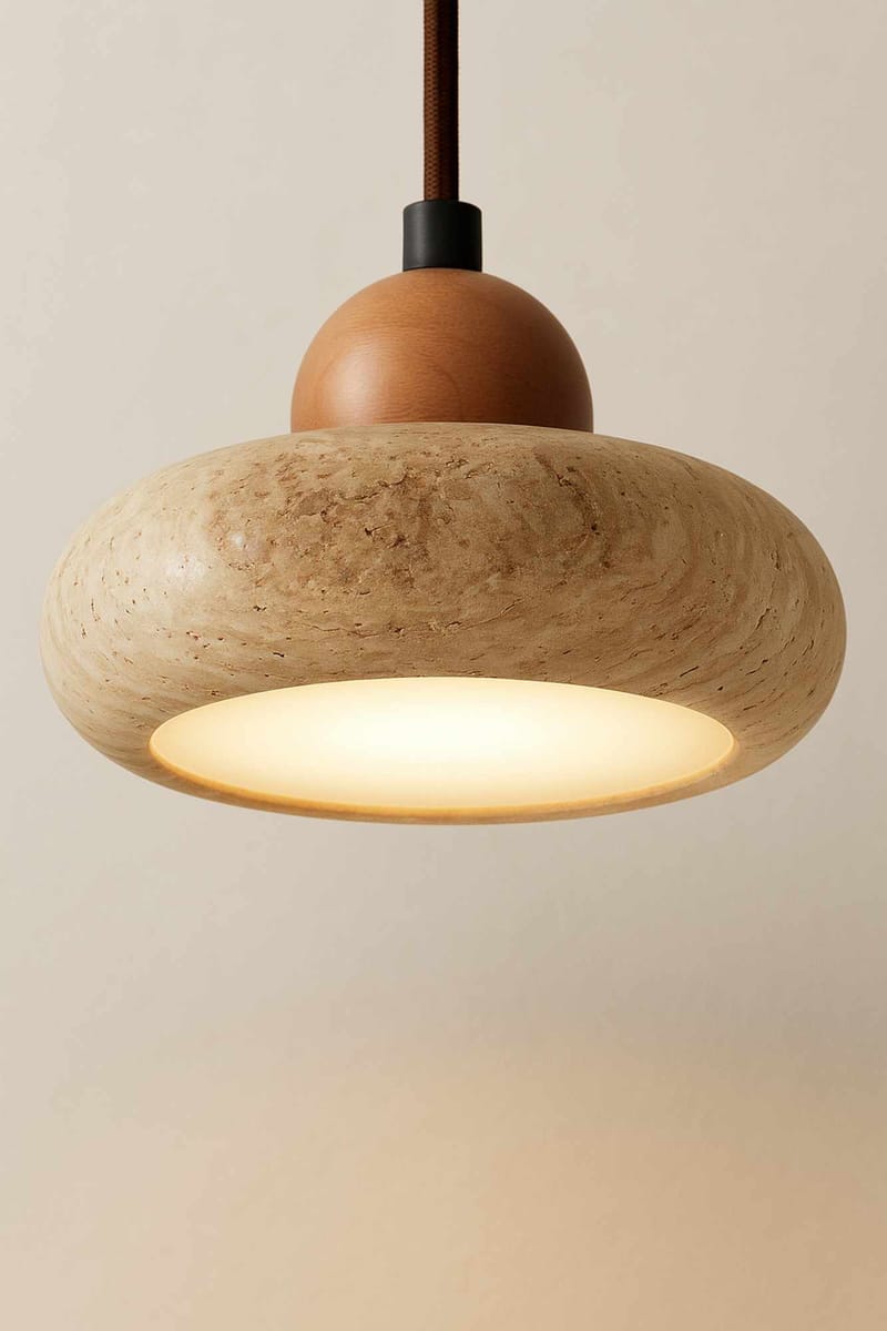 Serros pendellampe - Beige og Eg - Belysning - Lamper & indendørsbelysning - Loftlampe - Lysekroner