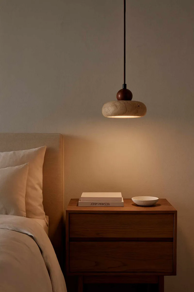 Serros pendellampe - Beige og Valnød - Belysning - Lamper & indendørsbelysning - Loftlampe - Lysekroner