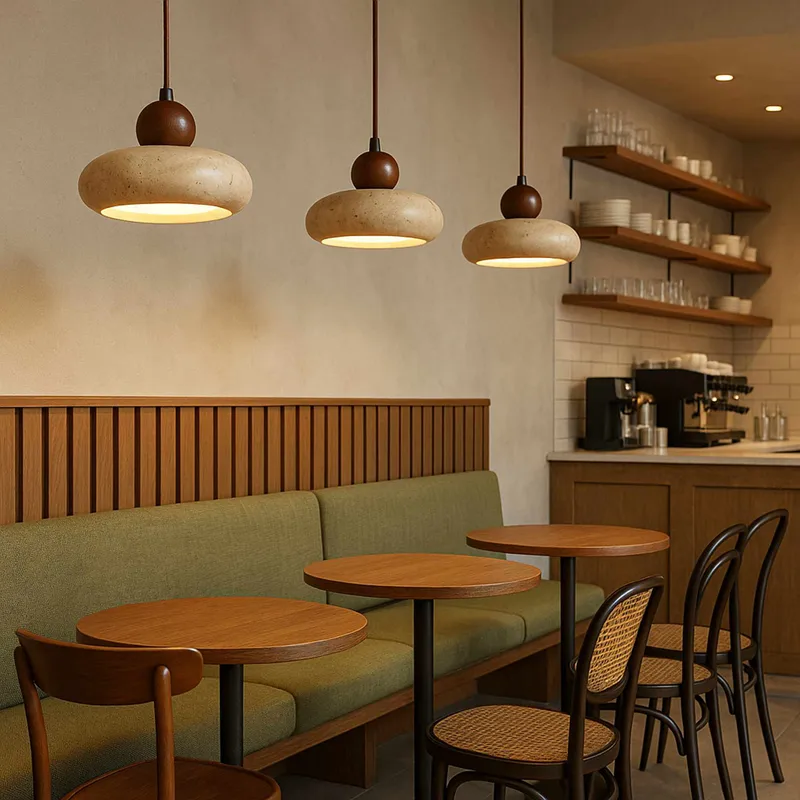 Serros pendellampe - Beige og Valnød - Belysning - Lamper & indendørsbelysning - Loftlampe - Lysekroner