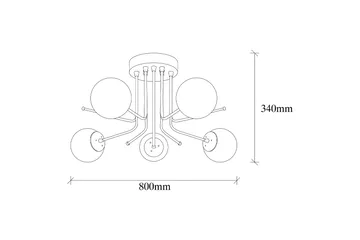 Sheen Loftlampe - Guld/Hvid - Belysning - Lamper & indendørsbelysning - Loftlampe - Plafond