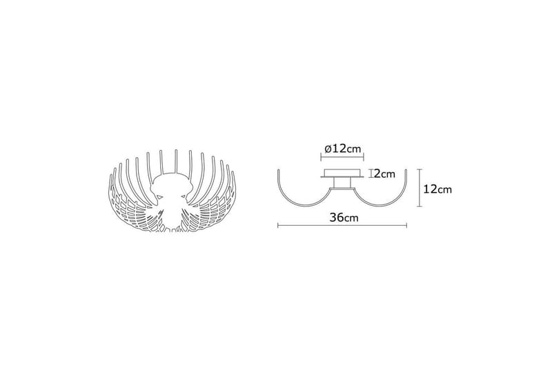 Loftlampe Subbersta Sort - Diameter: 36 cm - Belysning - Lamper & indendørsbelysning - Soveværelse lampe