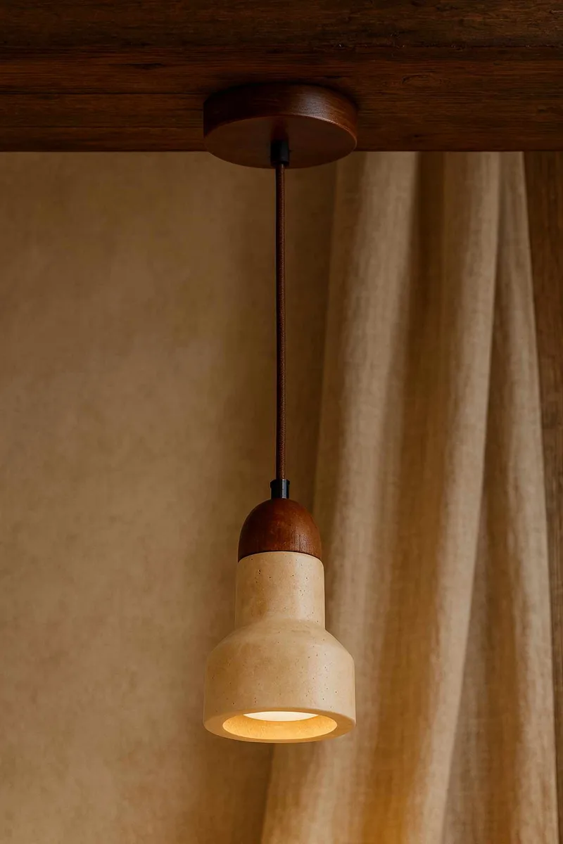 Talvenn pendellampe - Beige og Valnød - Belysning - Lamper & indendørsbelysning - Loftlampe - Pendellamper & hængelamper