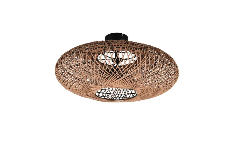 Trio Lighting Hedda plafond 2L E27 matsort/sisal - Belysning - Lamper & indendørsbelysning - Loftlampe - Plafond